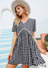 Boho Black And White Mini Dress Rowan